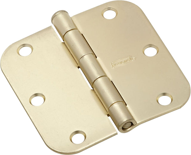 National Hardware N830-334 Door Hinge, Cold Rolled Steel, Satin Brass, Full-Mortise Mounting