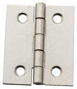 National Hardware N211-014 Decorative Broad Hinge, 1-1/2 in H Door Leaf, 1/32 in Thick Door Leaf, Steel, Satin Nickel