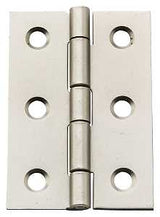 National Hardware N211-015 Decorative Broad Hinge, 2 in H Door Leaf, 3/64 in Thick Door Leaf, Steel, Satin Nickel