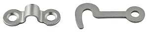 National Hardware V1841 Series N211-017 Hook and Staple, Steel, Satin Nickel, 5/32 in Dia Shackle