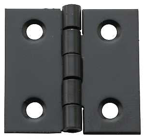 National Hardware N211-019 Decorative Broad Hinge, 1 in H Door Leaf, 1/32 in Thick Door Leaf, Steel, Oil-Rubbed Bronze