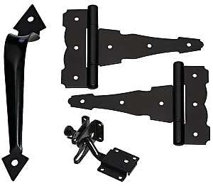 National Hardware DPV878 Series N343-467 Self-Latching Gate Kit, Steel, Black, 1-Piece