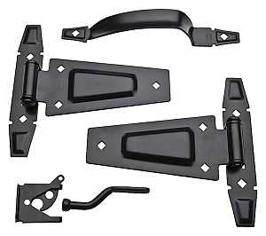 National Hardware DPV881 Series N214-092 Rustic Gate Kit, Steel, Black, 1-Piece