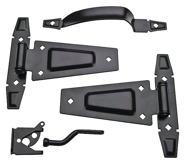 National Hardware DPV881 Series N214-092 Rustic Gate Kit, Steel, Black, 1-Piece