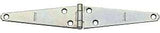 National Hardware N127-639 Strap Hinge, 1-5/8 in W Frame Leaf, 0.073 in Thick Leaf, Steel, Zinc