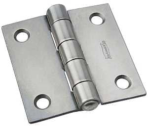 National Hardware N140-368 Utility Hinge, 2 in W Frame Leaf, 0.077 in Thick Frame Leaf, Steel, Steel, Riveted Pin, 38 lb