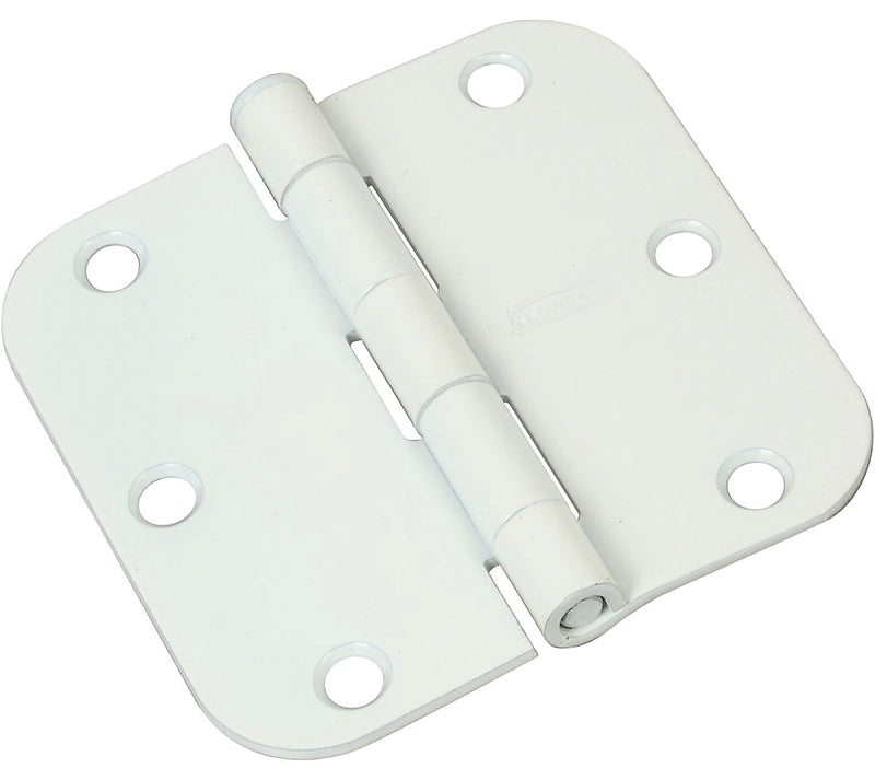 National Hardware N830-217 Door Hinge, Cold Rolled Steel, White, Full-Mortise Mounting