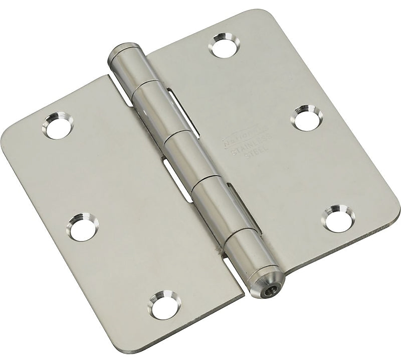 National Hardware N830-272 Door Hinge, Steel, Stainless Steel, Full-Mortise Mounting