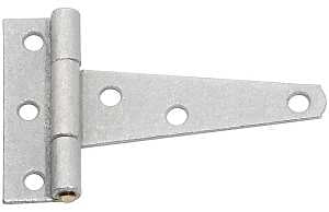 National Hardware N128-801 T-Hinge, 2-1/2 in W Frame Leaf, 4 in H Frame Leaf, Steel, Galvanized, 8 lb