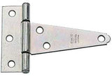 National Hardware N129-031 T-Hinge, 3.3 in W Frame Leaf, 1.127 in H Frame Leaf, Steel, Zinc, Tight Pin, 23 lb