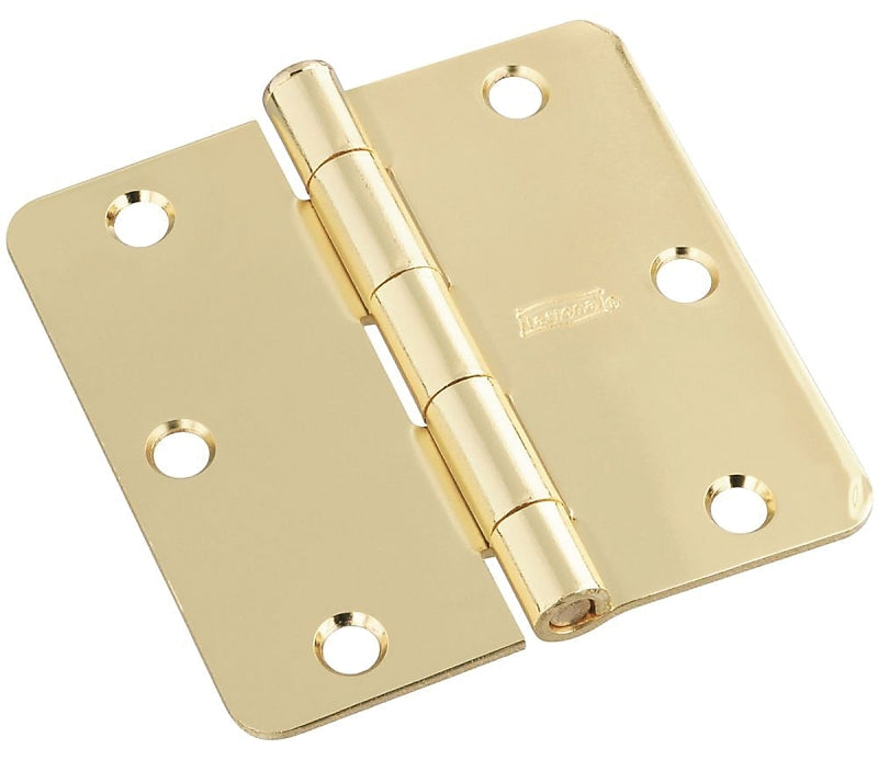 National Hardware N830-321 Door Hinge, Cold Rolled Steel, Brass, Full-Mortise Mounting