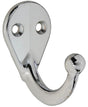 National Hardware V162 N274-183 Cloth Hook, 35 lb, 1-Hook, Zinc, Chrome, 2/PK