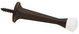 National Hardware N331-355 Door Stop, 1 in Dia Base, 3 in Projection, Die-Cast Zinc/Plastic/Rubber, Oil-Rubbed Bronze