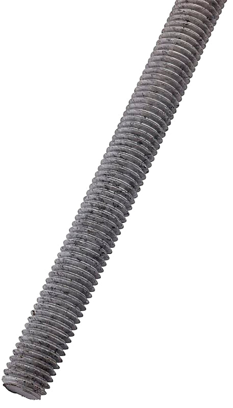 National Hardware N825-004 Threaded Rod, 3/8 in Dia, 72 in L, A Grade, Steel, Galvanized, UNC Thread, 2/PK