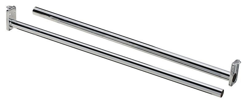 National Hardware DPV209 Series N338-335 Closet Rod, 72 to 120 in L, Steel, Bright