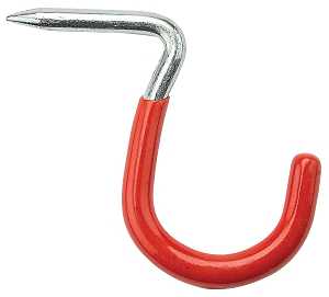 National Hardware V2221 N112-032 Storage Screw Hook, 20 lb, Hammer-In Mounting, Steel, Red