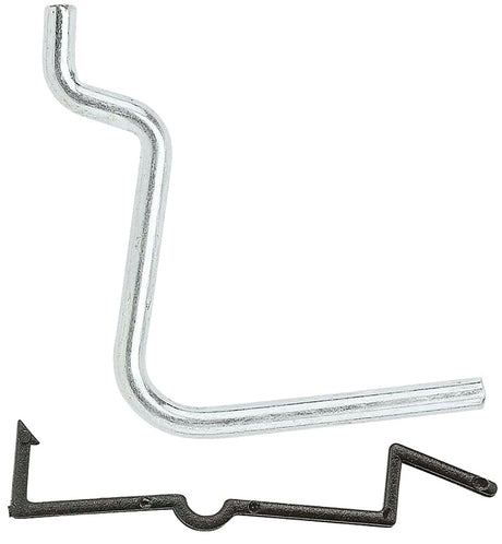 National Hardware N180-005 Peg Hook, 2-1/2 in W x 1-7/8 in H Dimensions, 2-1/2 in, 1/8, 1/4 in Opening, Steel