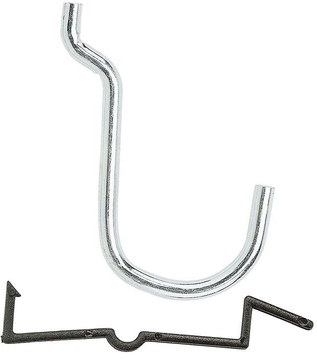 National Hardware N180-024 Series Peg Hook, 1 in Projection, 2 in H Dimensions, 1 in, 1/8, 1/4 in Opening, Steel, Zinc