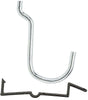 National Hardware N180-024 Series Peg Hook, 1 in Projection, 2 in H Dimensions, 1 in, 1/8, 1/4 in Opening, Steel, Zinc
