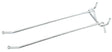 National Hardware N180-038 Peg Hook, 4 in L x 2 in W Dimensions, 6 in, 1/8, 1/4 in Opening, Steel, Zinc