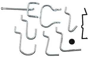 National Hardware N112-060 Series Peg Hook Assortment, 1/8, 1/4 in Opening, Steel, Zinc, 6/BX