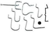 National Hardware N112-060 Series Peg Hook Assortment, 1/8, 1/4 in Opening, Steel, Zinc, 6/BX