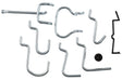 National Hardware N112-060 Series Peg Hook Assortment, 1/8, 1/4 in Opening, Steel, Zinc, 6/BX