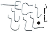 National Hardware N112-060 Series Peg Hook Assortment, 1/8, 1/4 in Opening, Steel, Zinc, 6/BX