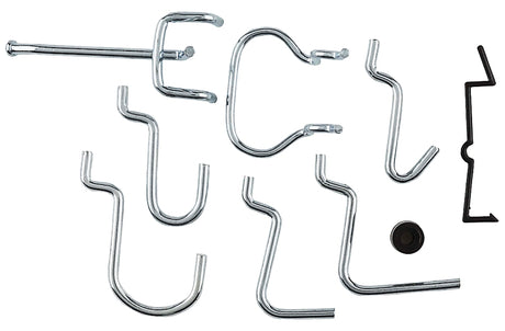 National Hardware N112-060 Series Peg Hook Assortment, 1/8, 1/4 in Opening, Steel, Zinc, 6/BX