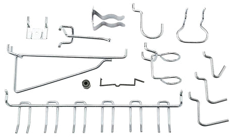 National Hardware N112-062 Series Peg Hook Assortment, 1/8, 1/4 in Opening, Steel, Zinc, 6/PK