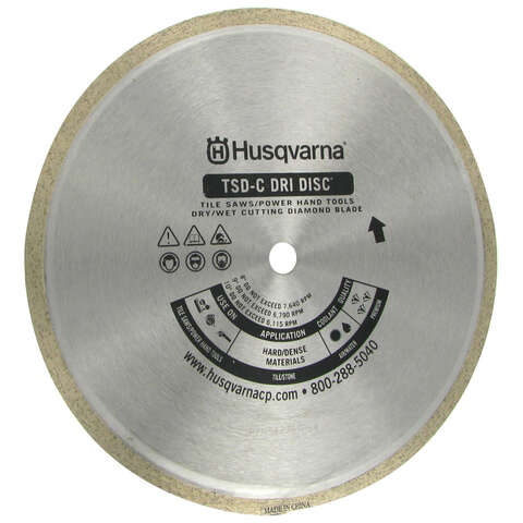 Husqvarna Tacti-Cut Dri Disc 10 in. D X 5/8 in. Diamond Continuous Rim Diamond Saw Blade 1 pk