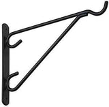 National Hardware V2652 Series N274-647 Outdoor Bracket, 13.07 in L, 10.12 in H, Steel, Black