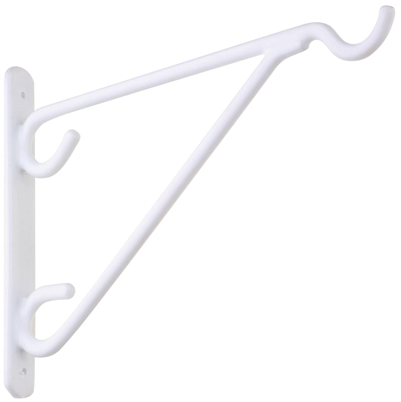 National Hardware V2652 Series N274-548 Outdoor Bracket, 8.72 in L, 6-3/4 in H, Steel, White