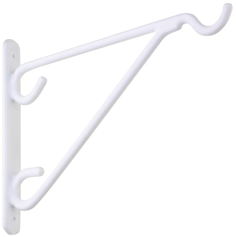 National Hardware V2652 Series N274-548 Outdoor Bracket, 8.72 in L, 6-3/4 in H, Steel, White