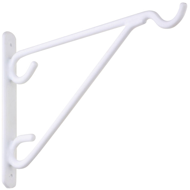 National Hardware V2652 Series N274-548 Outdoor Bracket, 8.72 in L, 6-3/4 in H, Steel, White