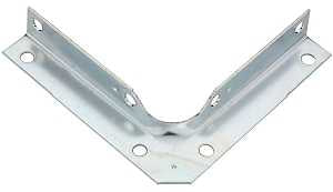 National Hardware V114 Series N245-415 Corner Brace, 4 in L, 5/8 in W, 4 in H, Steel, Zinc, 0.04 Thick Material