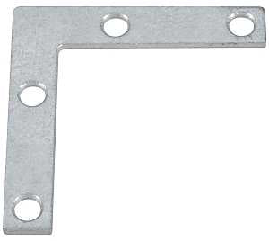 National Hardware V117 Series N208-793 Corner Brace, 4 in L, 3/4 in W, 4 in H, Galvanized Steel, 0.07 Thick Material