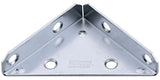 National Hardware V124 Series N337-683 Corner Brace, 3 in L, Steel, Zinc