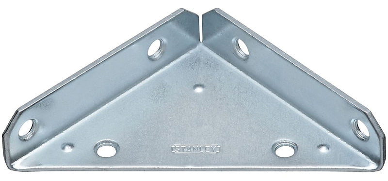 National Hardware V124 Series N337-691 Corner Brace, 4 in L, Steel, Zinc