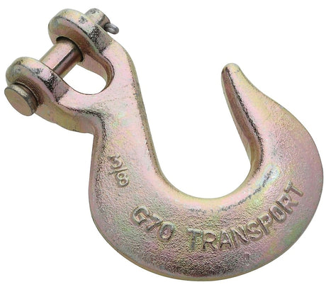 National Hardware 3254BC Series N282-111 Clevis Slip Hook, 3/8 in, 6600 lb Working Load, Steel, Yellow Chrome