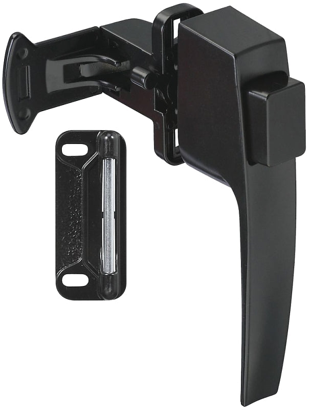 National Hardware V1326 Series N178-392 Pushbutton Latch, Black, 1-3/4 in Hole Spacing, Zinc, 5/8 to 2 in Thick Door