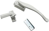 National Hardware V1331 Series N100-035 Lift Lever Latch, White, 1-3/4 in Hole Spacing, Zinc, 3/4 to 1-1/4 in Thick Door