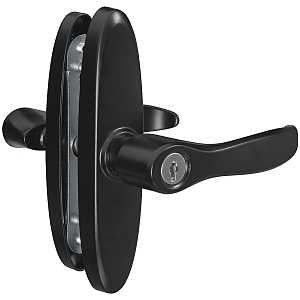 National Hardware V1332 Series N349-381 Door Lever, Zinc, Black
