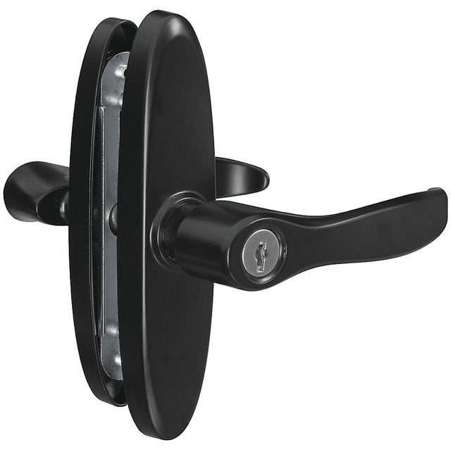 National Hardware V1332 Series N349-381 Door Lever, Zinc, Black