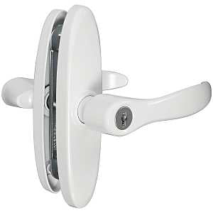 National Hardware V1332 Series N349-399 Door Lever, Zinc, White