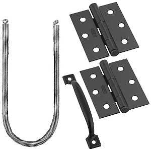 National Hardware V90 Series N107-409 Set, Steel, Black