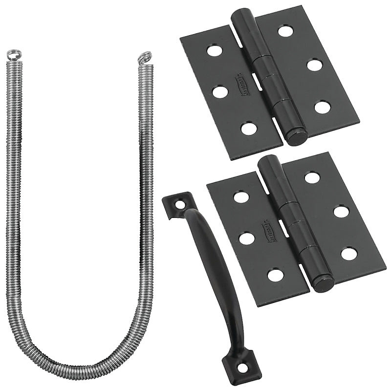 National Hardware V90 Series N107-409 Set, Steel, Black