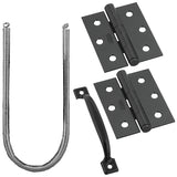 National Hardware V90 Series N107-409 Set, Steel, Black