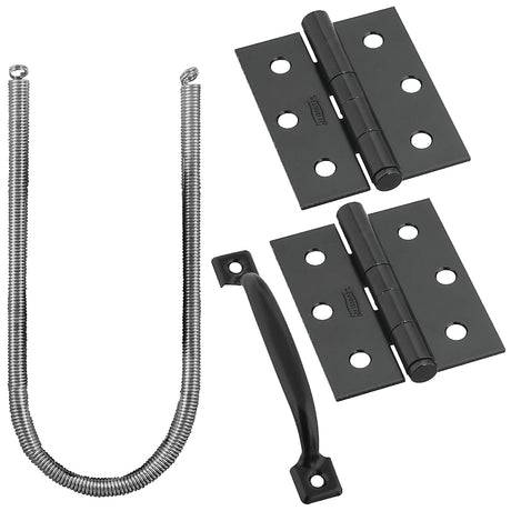 National Hardware V90 Series N107-409 Set, Steel, Black