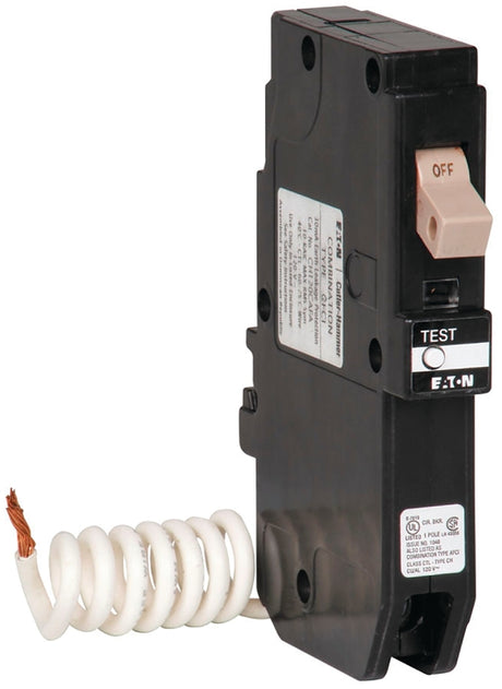 Eaton CHFN115GF Circuit Breaker, CH, GFCI, 15 A, 1-Pole, 120/240 VAC, Pigtail